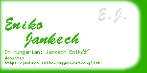 eniko jankech business card